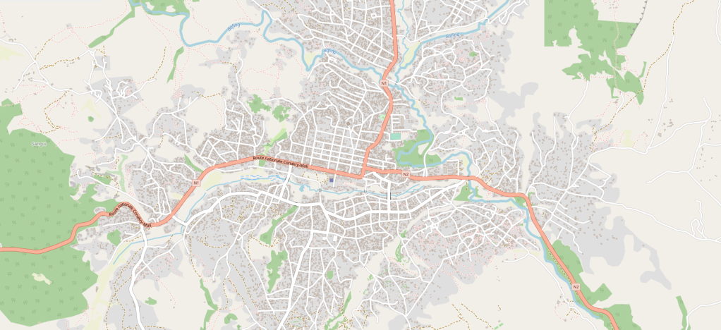 Carte OpenStreetMap de la ville de Mamou (Guinée)